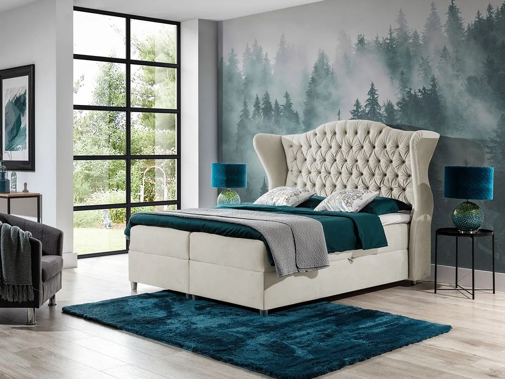 Kontinentálna posteľ Leones, Rozmer postele: 160x200, Dostupné poťahy: Kronos 29