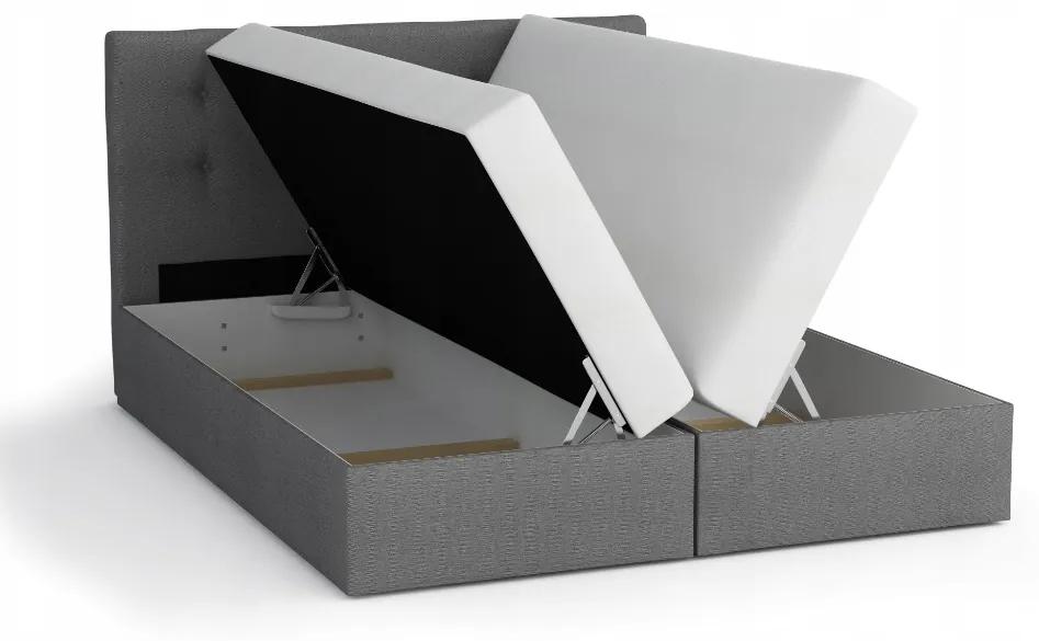 Manželská posteľ Boxspring 140 cm Fade 2 (tmavohnedá) (s matracom a úložným priestorom). Vlastná spoľahlivá doprava až k Vám domov. 1046495