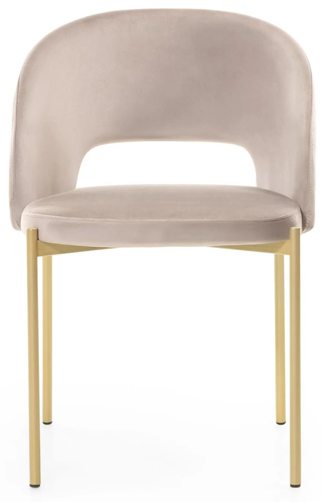 Jídelní židle Jazz béžová/zlatá