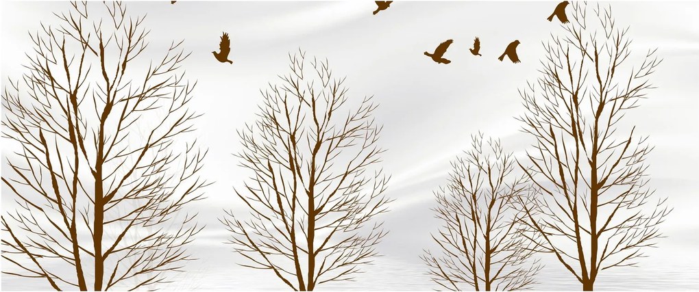 Obraz - Jelene pred riekou (120x50 cm)