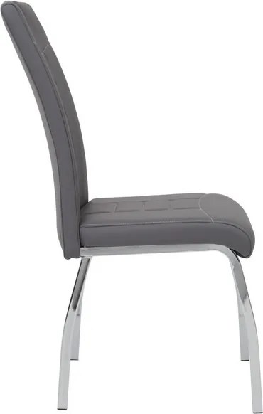 Jedálenská stolička Andrea, šedá ekokoža