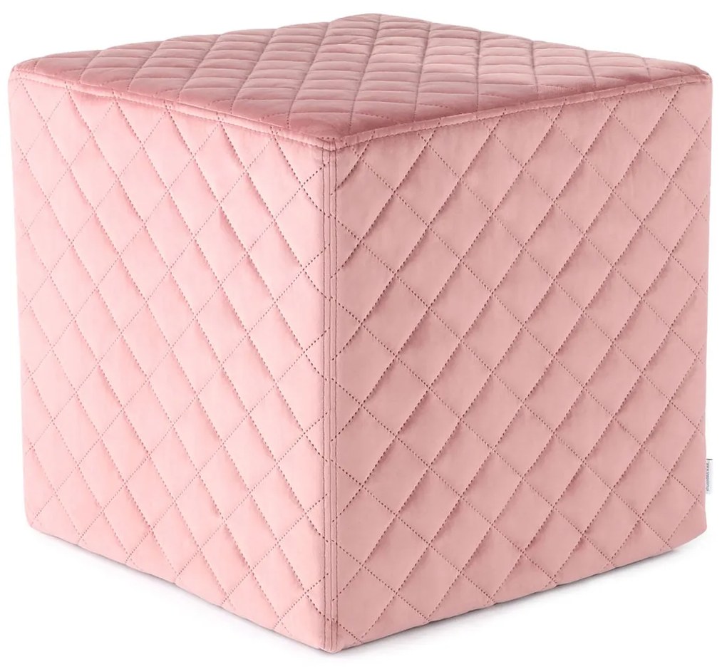 Prešívaný taburet Toss, staroružová