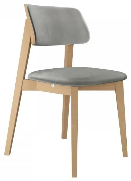 Čalúnená jedálenská stolička KT63/C, Dostupné poťahy: Magic Velvet 2217, Farby: czarny