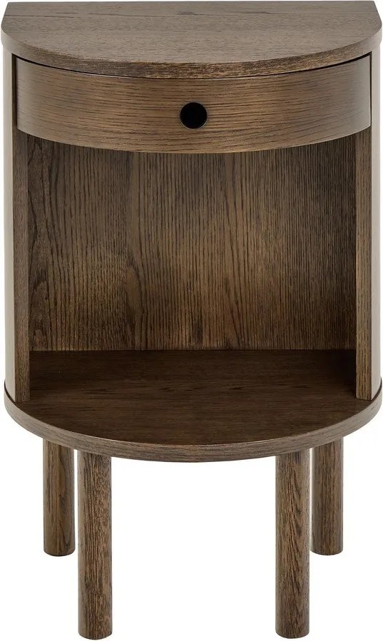 Nočný stolík v dekore duba v tmavoprírodnej farbe Paron – Actona