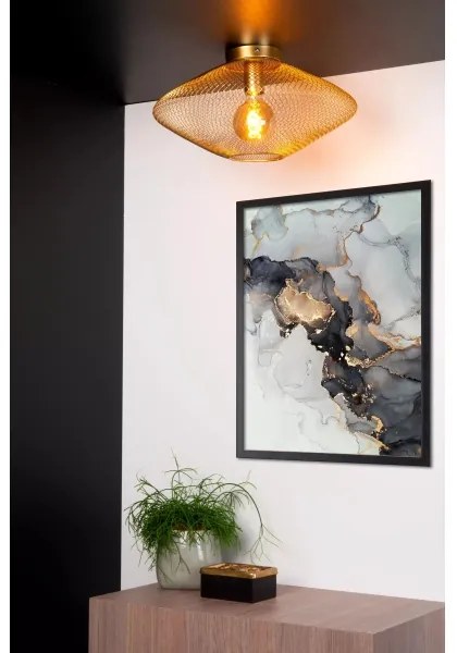 Lucide 21123/45/02 - Stropné svietidlo MESH 1xE27/40W/230V mosadz