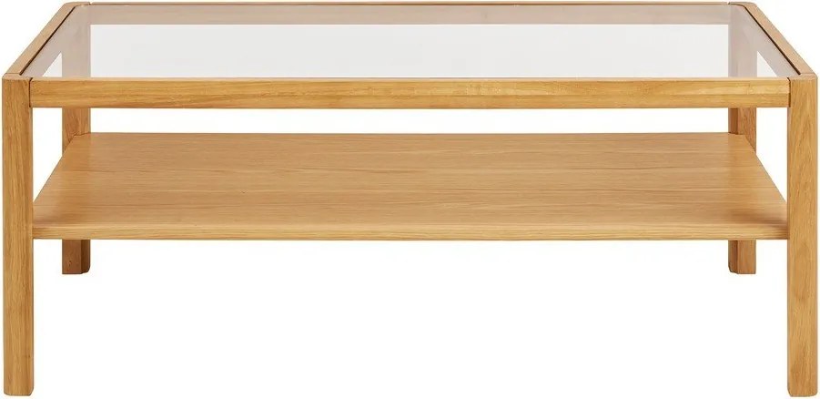 Konferenčný stolík so sklenenou doskou v prírodnej farbe 60x110 cm Lourmarin – House Nordic
