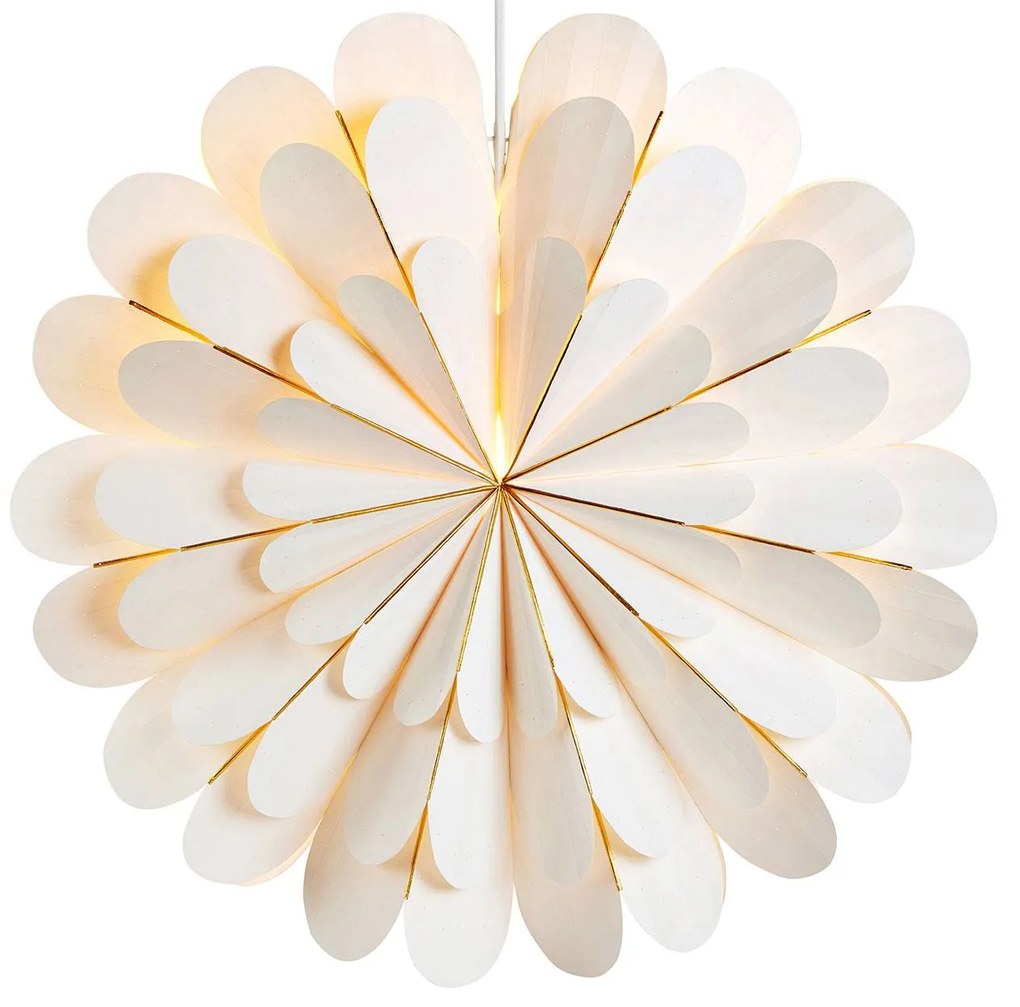 Hviezda Marigold ako závesná lampa biela Ø45 cm