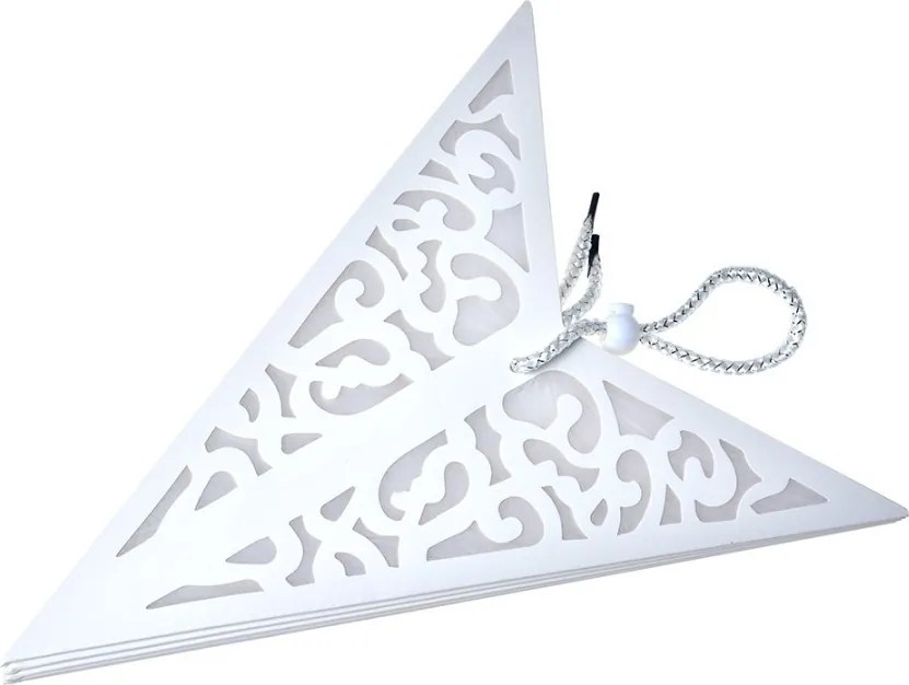 Biela závesná vianočná papierová hviezda L - 60*22*60 cm