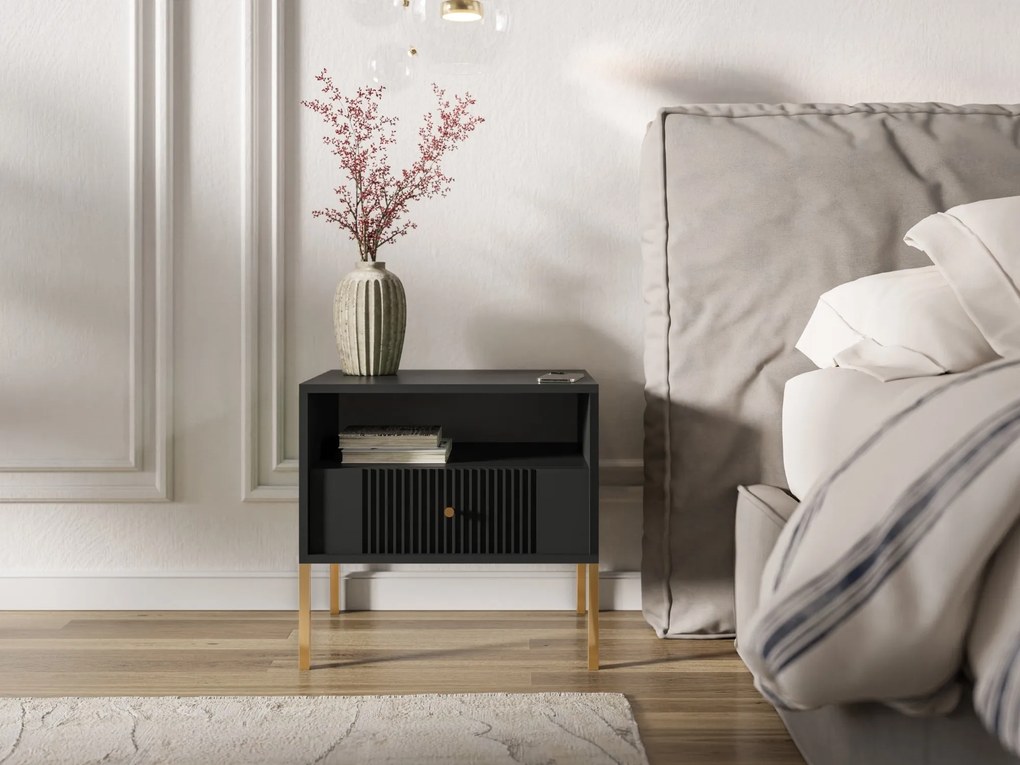 Nočný stolík Iseo II 54 cm čierny