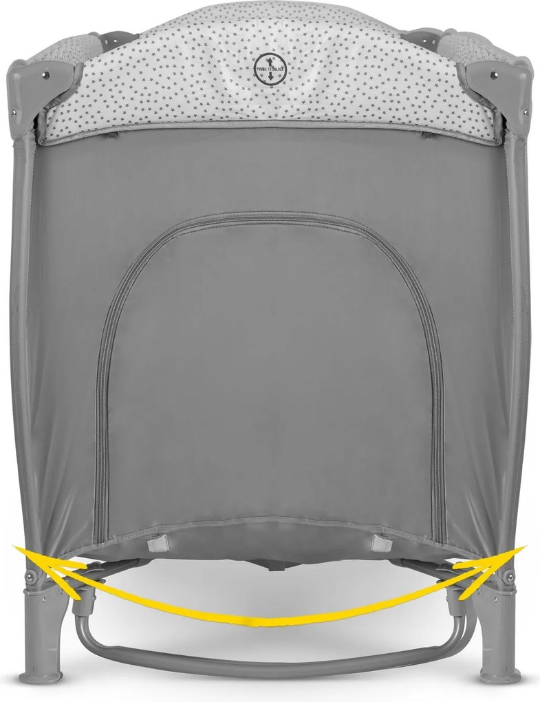 Ricokids Cestovná postieľka + matrac + taška 125x65x78cm RK-242 sivá
