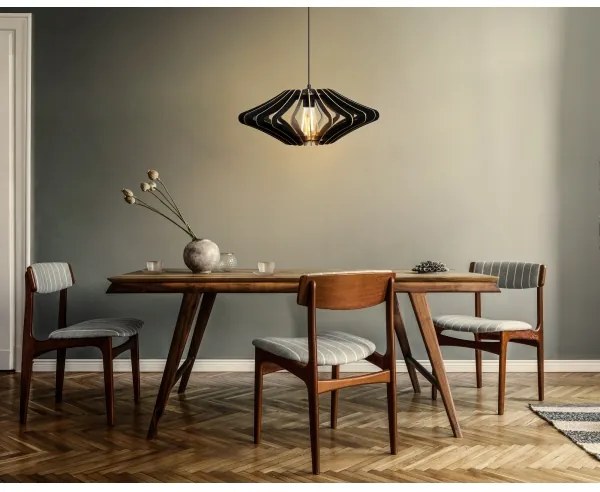 Luster na lanku 1xE27/60W/230V čierna pr. 47 cm