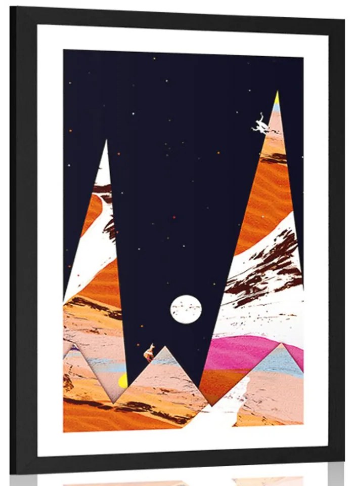 Plagát s paspartou pyramídy blízkeho východu - 60x90 white
