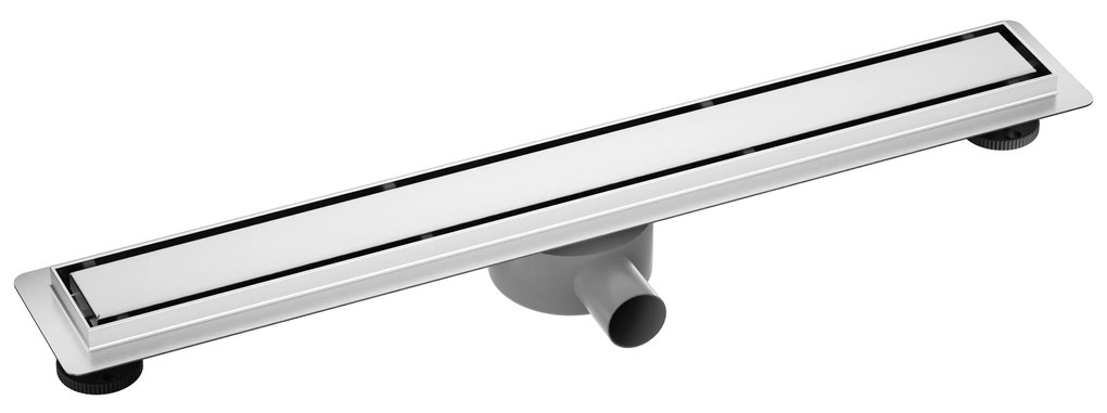 CERANO Cerano, Lineárny odtokový žľab 2v1 70 cm s otočným sifónom o 360°, chrómová, CER-CER-414926