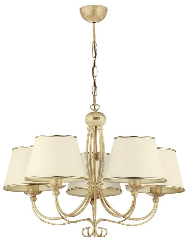 Jupiter 515 - LA-5-E - Luster závesný reťaz  LAURA 5xE27/60W/230V