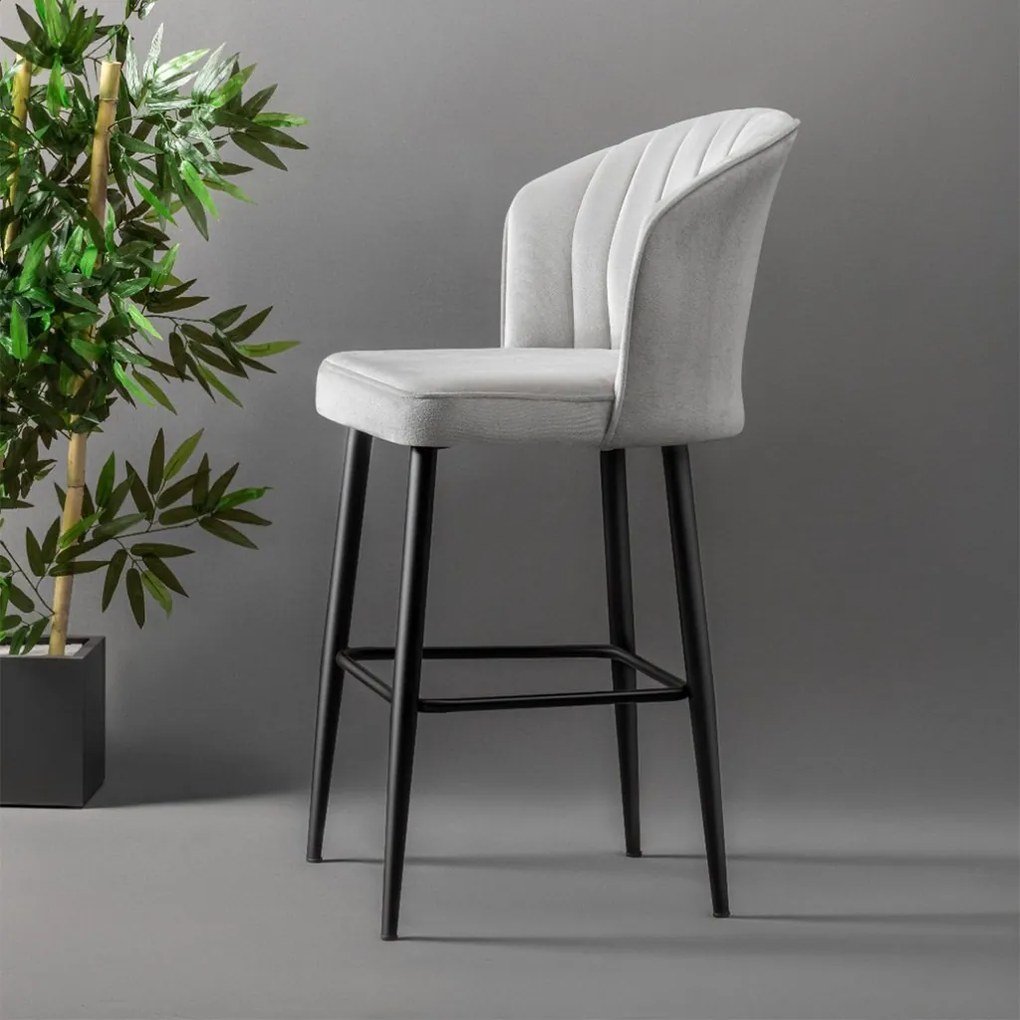 Súprava 2 ks barových stoličiek RUBI krémová