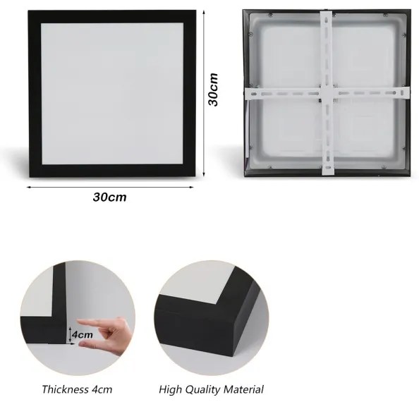 Brilagi - LED Kúpeľňové svietidlo FRAME LED/24W/230V 3000/4000/6000K IP44 čierna