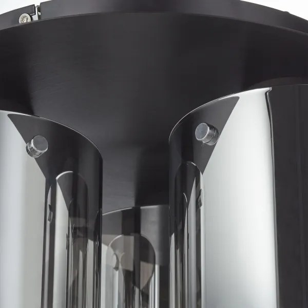 Brilliant - Stropné svietidlo BETH 3xE27/60W/230V priemer 37 cm čierna/dymová