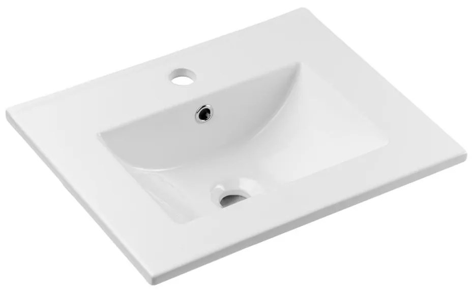 COMAD UM-2050RB DANCE 50 - Zapustené keramické umývadlo 52x40 cm, lesklá biela