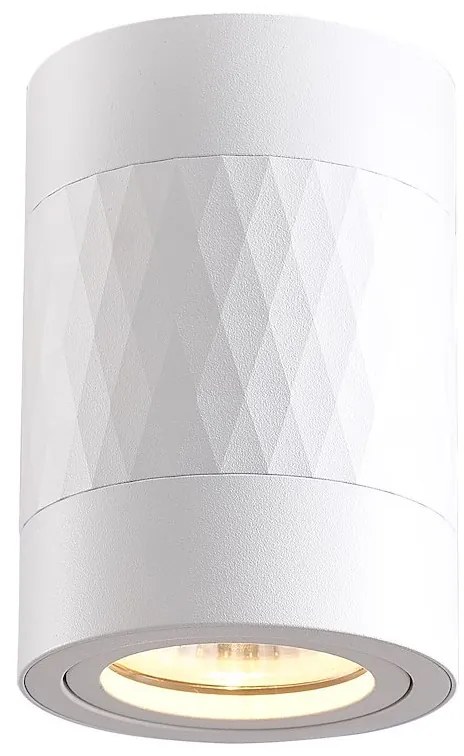 Stropné svietidlo Bima Arte Round, 1x biele kovové tienidlo