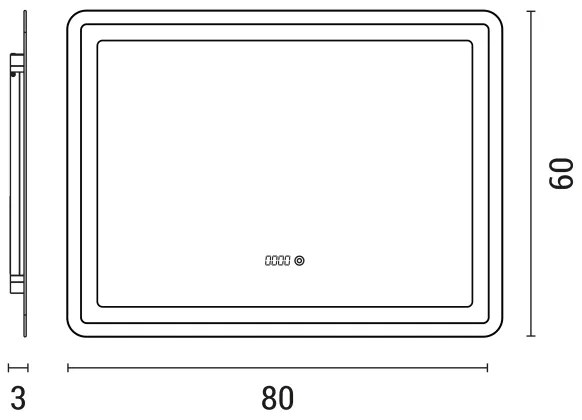 LED Kúpeľňové podsvietené zrkadlo LED/20W/230V 4000K IP44