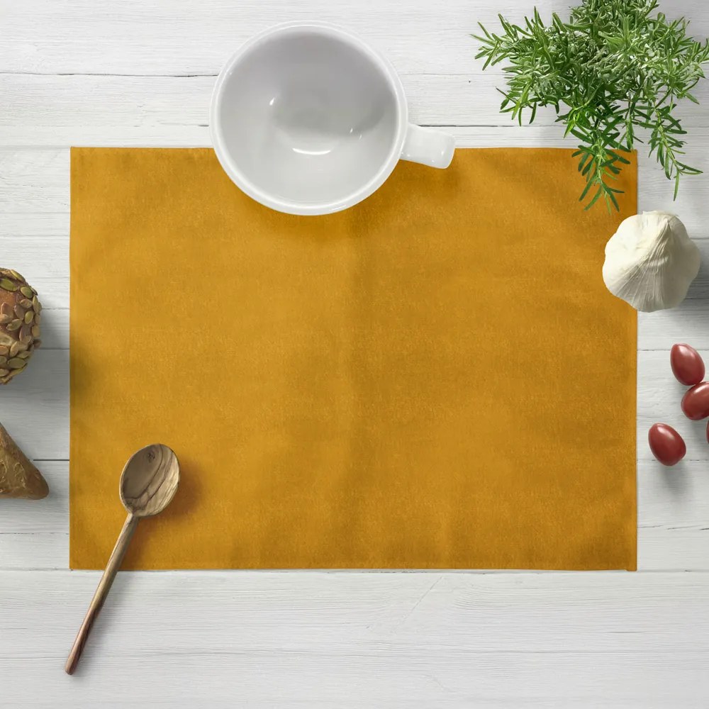 Biante Zamatové prestieranie na stôl Velvet Prémium SVP-037 Zlatisto oranžové 30x40 cm