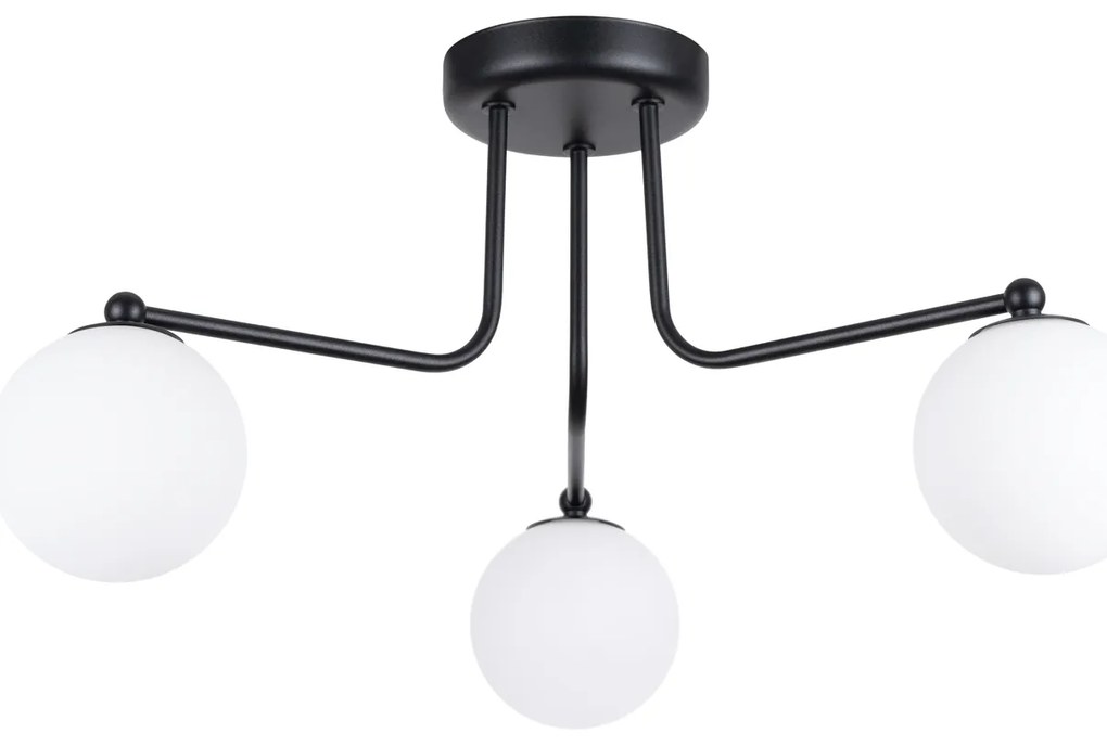 Stropné svietidlo Astral, 3x biele sklenené tienidlo, b