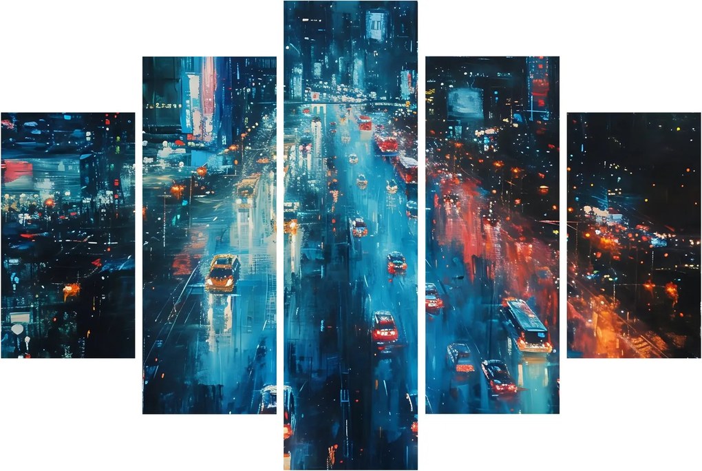 Obraz - Veľkomesto, olejomaľba (150x105 cm)