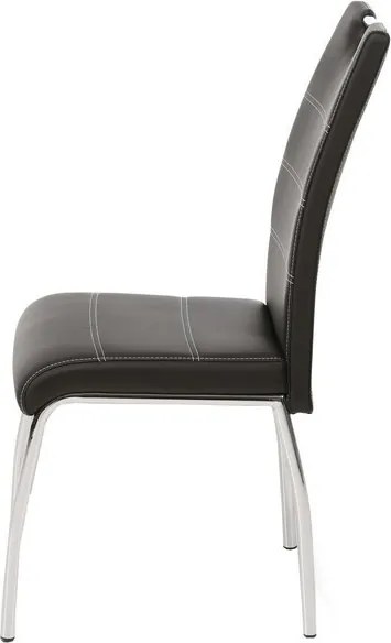 Jedálenská stolička Susi, čierna ekokoža
