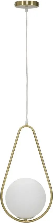 Závesný luster Glamy 46 cm biely/zlatý