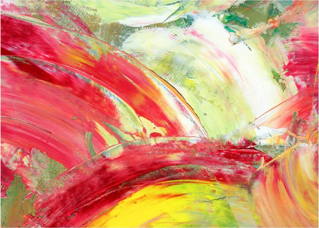 Sklenený obraz abstrakcie - maľba (70x50 cm)