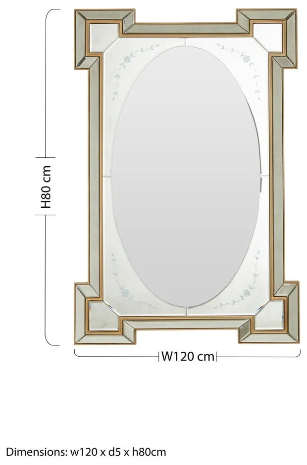 Nástenné zrkadlo 80x120 cm – Premier Housewares