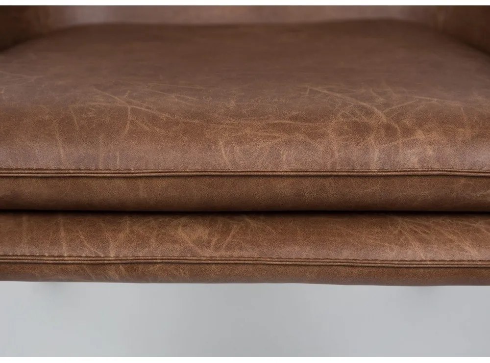 Hnedé kreslo White Label Bon