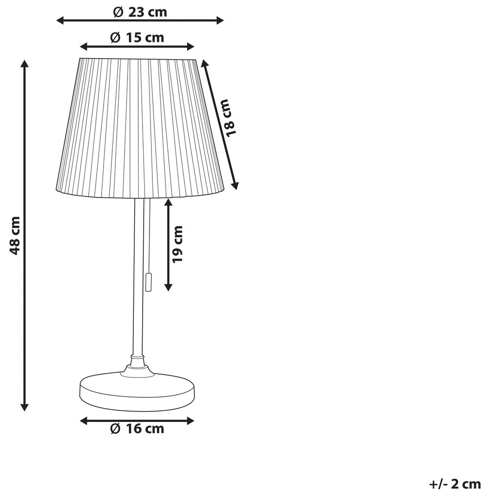 Stolná lampa mosadzná/biela TORYSA Beliani