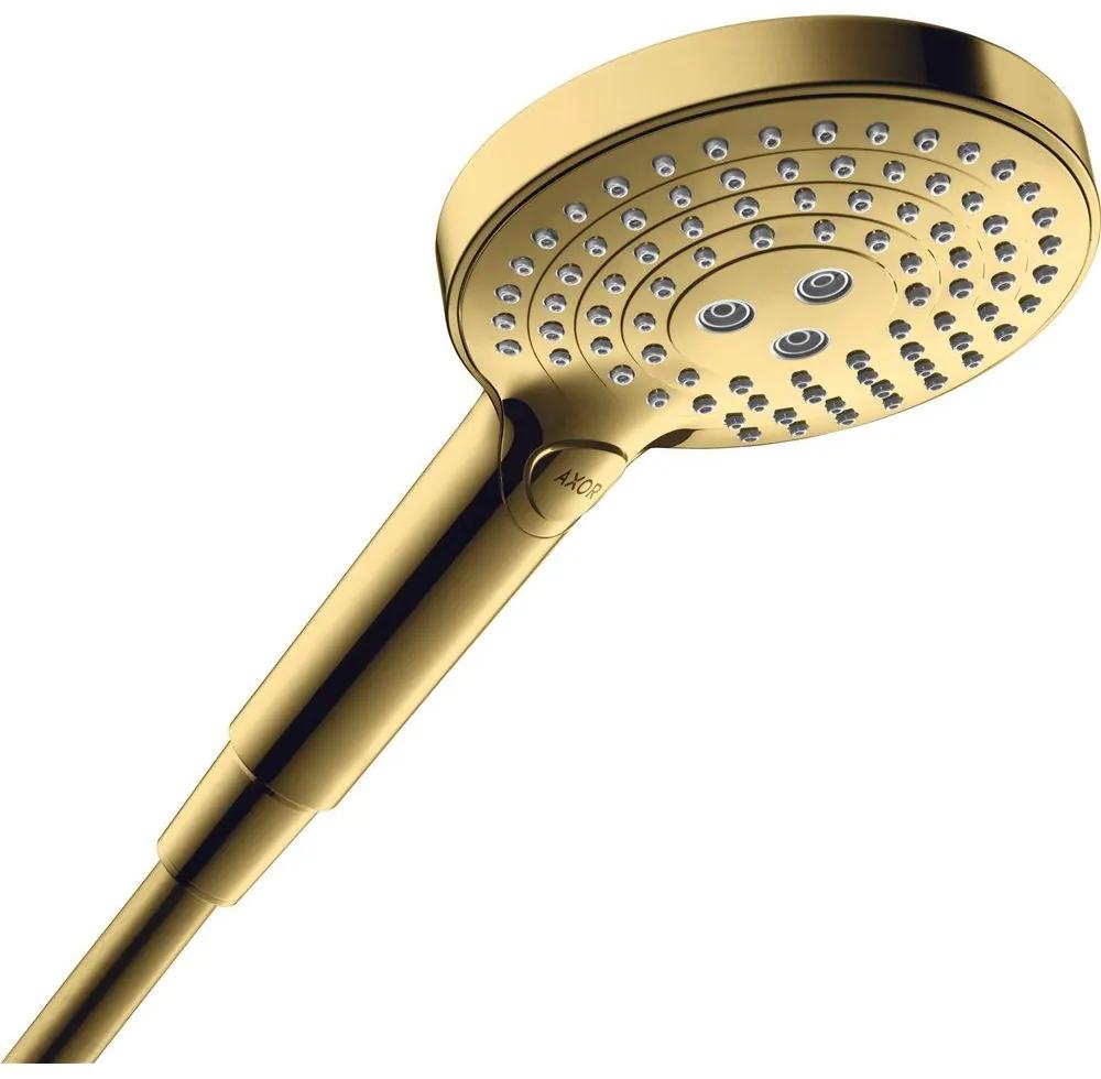 AXOR ShowerSolutions ručná sprcha 3jet, priemer 125 mm, leštený vzhľad zlata, 26050990