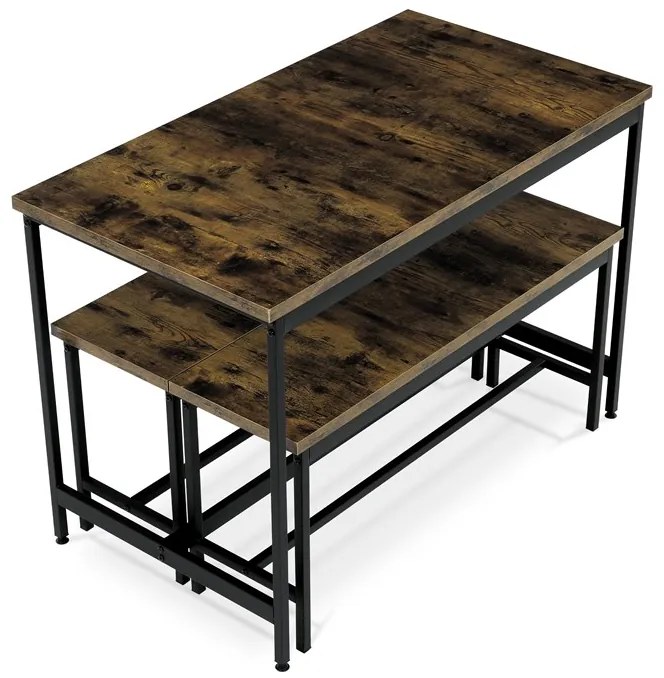 Autronic BONTEC Jedálenský set s 2 stoličkami, 110x60x75cm, mdf, old wood, AUT-G1175 OLW Farba: Hnedá