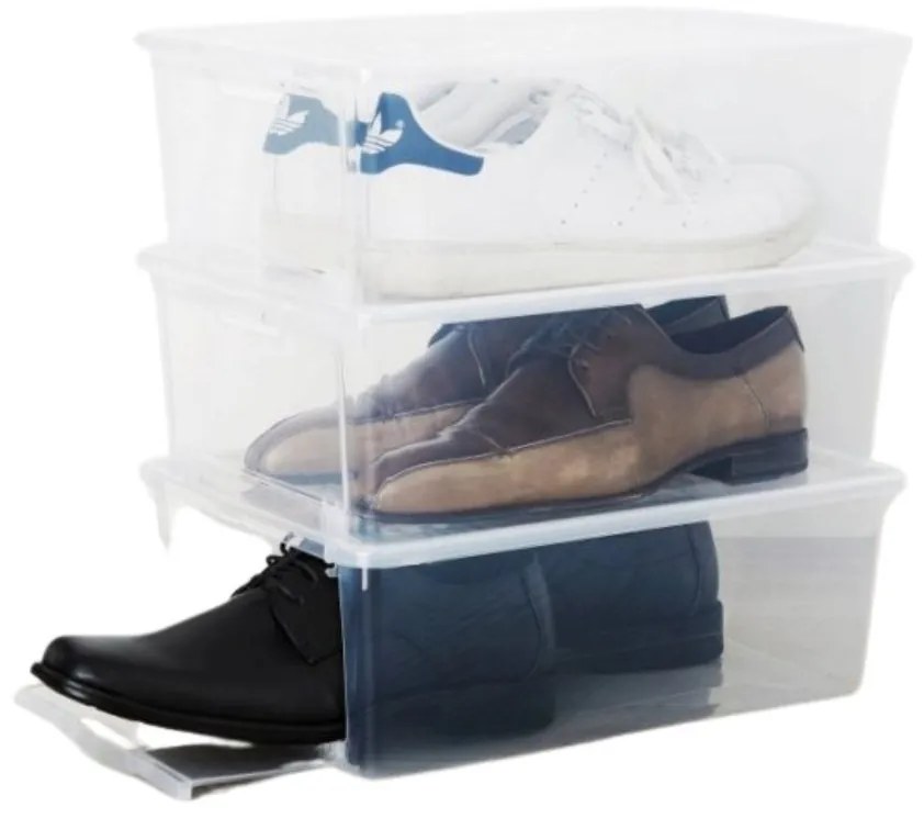 Box na topánky s vekom, na pánske topánky s bočným otváraním KEN - 39 x 26 x 13 cm