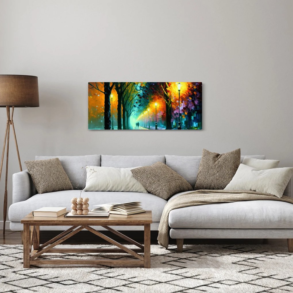 Obraz - Nočná prechádzka (120x50 cm)