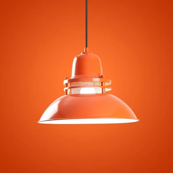 Luster na lanku TIBET 1xE27/40W/230V oranžový