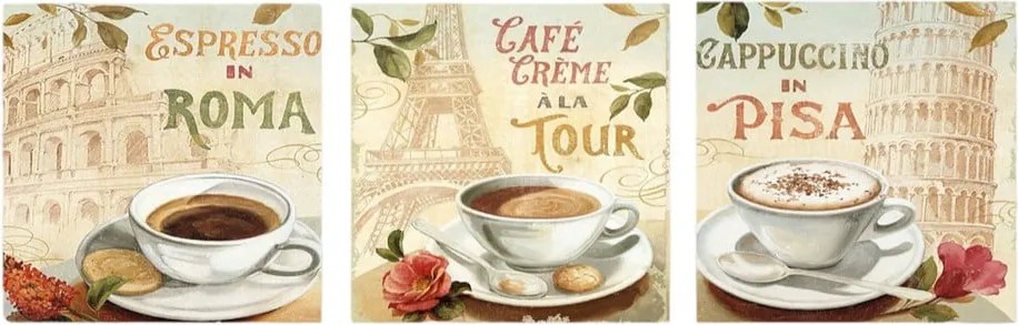 Obrazy v súprave 3 ks 30x30 cm Taliansko – Wallity