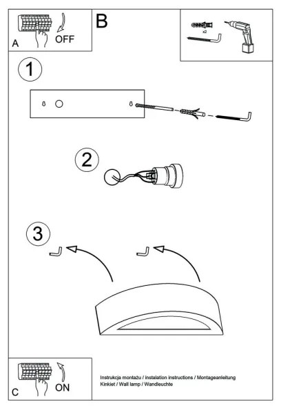 Nástenné svietidlo ATENA 1xE27/60W/230V čierna