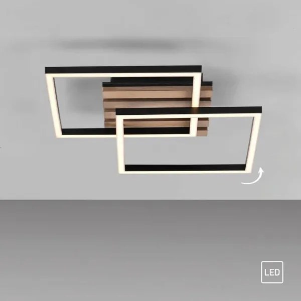 JUST LIGHT. 14053-79 - LED stropné svietidlo AKUSTIKA LED/15W/230V dub/čierna