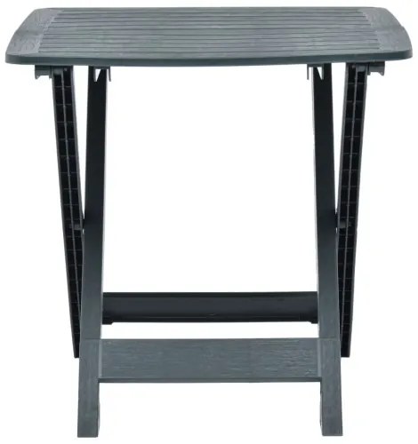 vidaXL Skladací záhradný stôl zelený 79x72x70 cm plastový-