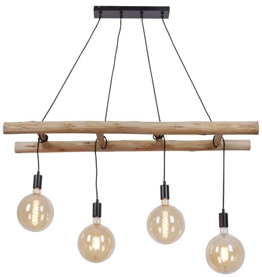 Leuchten Direkt 15025-18 - Luster na lanku EDGAR 4xE27/60W/230V