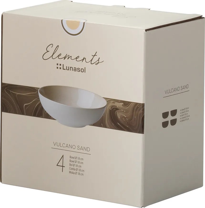 Set misiek 4 ks - Elements Vulcano Sand - 492746