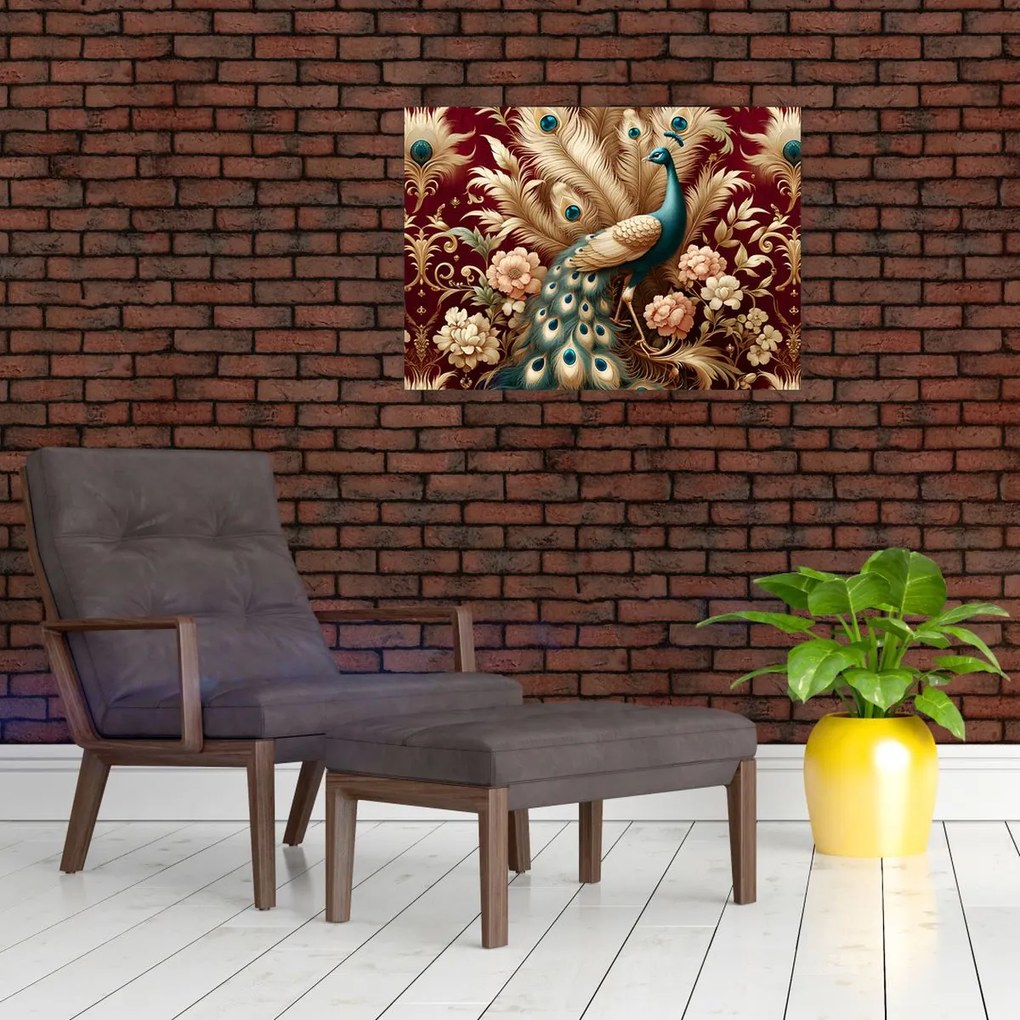 Obraz – Elegantný páv (70x50 cm)