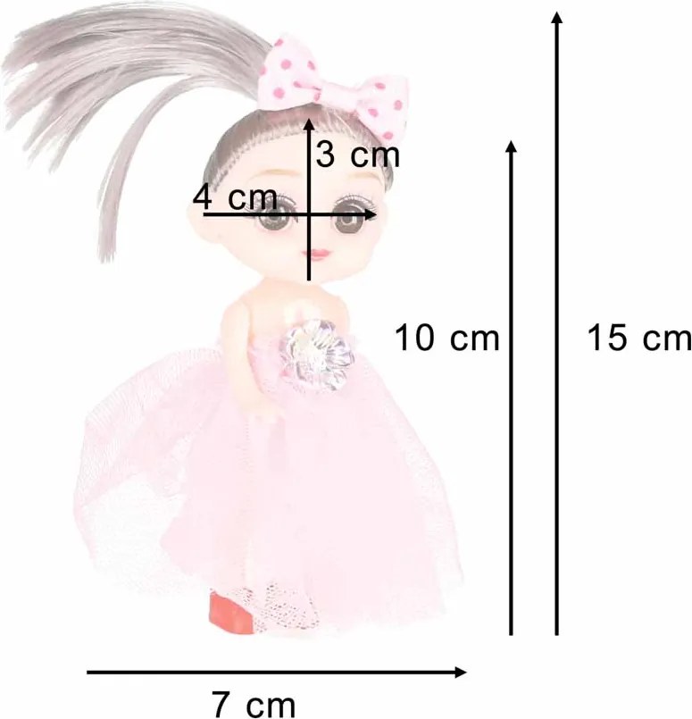 KIK Bábiky do domčeka, sada 4 ks, 10 cm