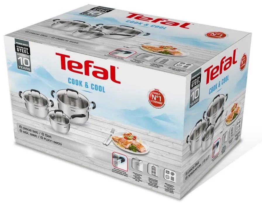 Sada riadu Tefal Cook&Cool E493S674 6 ks (rozbalené)