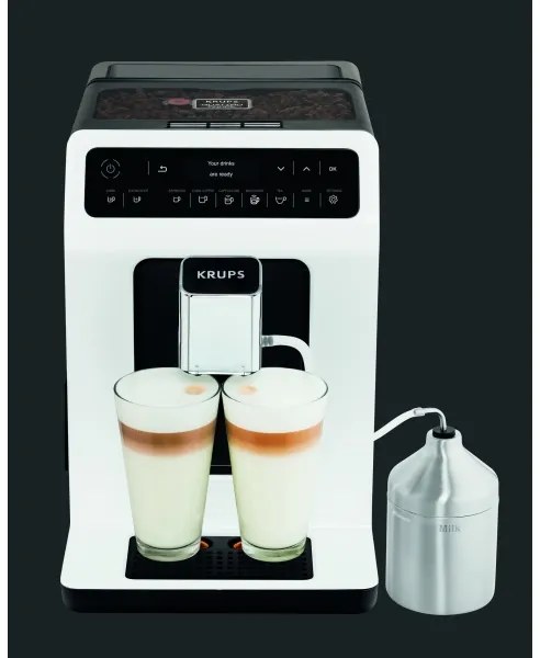 Krups - Automatický kávovar s nádobou na mlieko EVIDENCE 1450W/230V biela