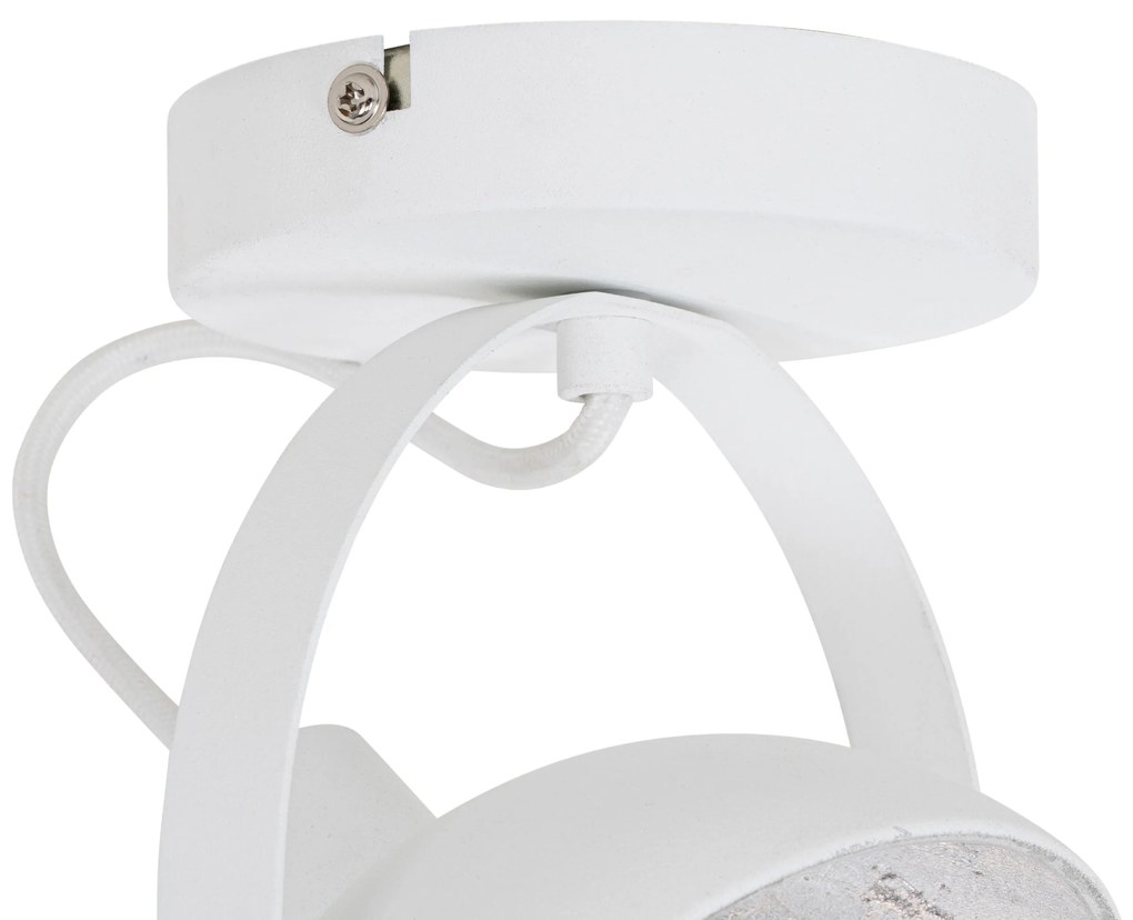 Priemyselné stropné svietidlo biele so striebornou 15 cm nastaviteľné - Magnax