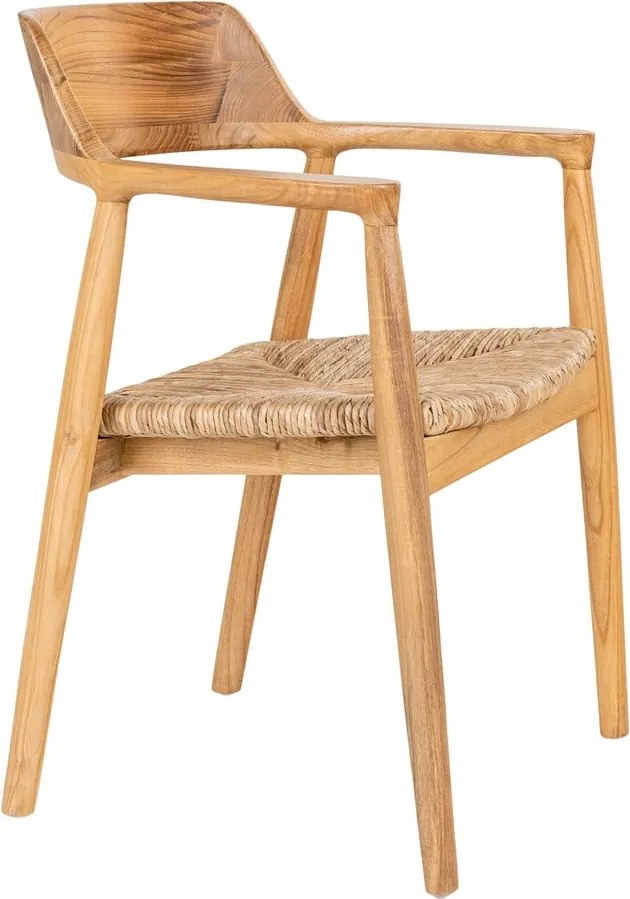 Jedálenská stolička s podrúčkami z masívneho dreva v prírodnej farbe Getafe – House Nordic